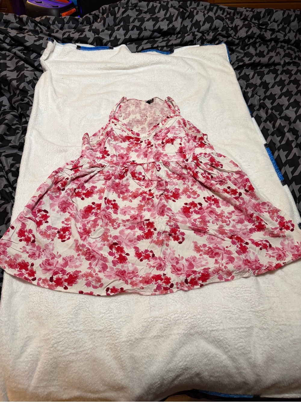 torrid Pink and White Smocked Tank Top